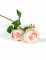 Roses artificielles rose pastel sur tige 46 cm, lot de 2