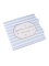 Livre d'or petit trésor rayé bleu et dorure 22 x 19,5 cm baby shower