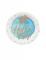 10 assiettes en carton hello boy bleu et or 23 cm baby shower