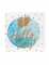 20 serviettes en papier hello boy bleu et or 33 x 33 cm baby shower