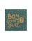 20 serviettes en papier boy or girl 33 x 33 cm turquoise et doré