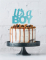 Mise en situation sur un gâteau du cake topper it s a boy pour baby shower