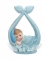 Figurine petit garçon dans une écharpe bleue 11 cm pour baptême