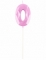 Détail du chiffre 0 de la bougie chiffre pour anniversaire rose pastel effet diamant