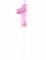 Détail du chiffre 1 de la bougie chiffre pour anniversaire rose pastel effet diamant