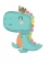 Ballon aluminium bébé dinosaure pastel 76 x 78 cm pour anniversaire
