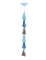 Traîne de ballon tassels en papier bleu et argent 70 cm pour hélium
