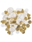 100 confettis mon premier anniversaire blancs et dorés pour table
