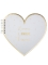 Livre d'or forme cœur l'amour doré 20 cm blanc mariage