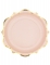 8 assiettes rose poudré bordures dorées en carton 23 cm