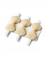 6 pinces coquillages en résine 4,5 cm en bois blanc