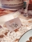 Gros plan sur le graphisme du marque-places boho pour fête