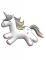 Ballon géant en aluminium unicorn rainbow 95 cm pour anniversaire