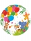 8 assiettes en carton jungle balloons 20 cm animaux