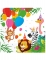 20 serviettes en papier jungle balloons 33 x 33 cm animaux