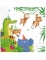 Détail de l imprimé animaux des serviettes en papier jungle balloons