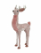 Décoration joli cerf rose 30 cm pailleté féérique