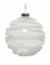 3 boules en verre transparentes avec pompons 8 cm, décor neige