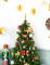 Mise en situation du cimier en forme de pic pour sapin or brillant