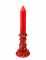Bougie chandelle rouge 20 cm décoration de noël