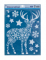 Gros plan sur le motif renne de la décoration pour vitres sapin et renne