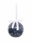 Boule de neige bleu avec flocons 7,5 cm, décoration de sapin