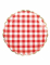 8 assiettes festonnées en carton vichy rouge et blanc 23 cm