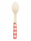 8 cuillères en bois vichy rouge et blanc 16 cm