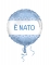Ballon en feuille 45 cm étoiles de baptême bleu clair