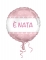 Ballon en feuille 45 cm Elle est née coeurs roses