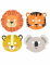 8 masques en carton têtes d'animaux get wild pour anniversaire