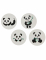 12 stickers panda 4 cm autocollants ronds