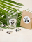 Exemple d utilisation sur un verre et un sachet kraft du stickers autocollants ronds panda