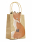 4 sacs cadeaux en kraft woodland renard 28 x 15 cm avec anses