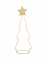 Sapin étoilé métal or 10,5 x 29 cm décoration de table