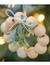 4 décorations de sapin de noël végétale et perles de bois naturelles