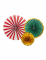 3 rosaces de Noël en carton 26, 35, 43 cm, suspensions festives