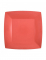10 petites assiettes carrées en carton rouge 18 cm pour dessert