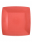 10 grandes assiettes carrées en carton rouge 23 cm originales