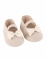 2 contenants en forme de ballerine bébé 8,5 x 4,5 cm crème effet lin