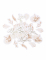 100 confettis de table baptême pampas et fleurs de coton dorés