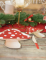 Vue rapprochée des serviettes en papier champignon rouge et blanc