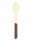 8 petites cuillères en bois tartan de Noël 16 cm à galon doré