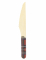 8 couteaux en bois tartan de Noël 16 cm avec galon doré