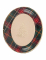 4 plateaux en carton tartan de Noël ovales 31,5 x 26 cm