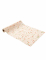 Chemin de table tissu beige, blanc, vert et pêche 26cmx5m à motifs floraux