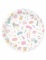 8 assiettes festonnées en carton pyjama party 23 cm aux motifs irisés