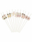 12 pailles fée papier blanc et rose pastel 19,5 cm pour anniversaire enfant