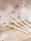 Pailles en papier fée pour anniversaire enfant blanc et rose pastel