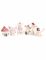 6 décorations à poser fée papier rose pastel de 6,8 à 10 cm univers enchanté